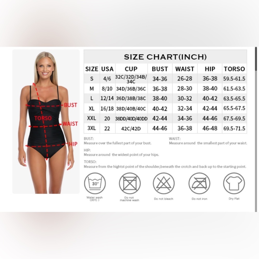 Multicolor Strapless Women's Swimsuit - Picture 5 of 8